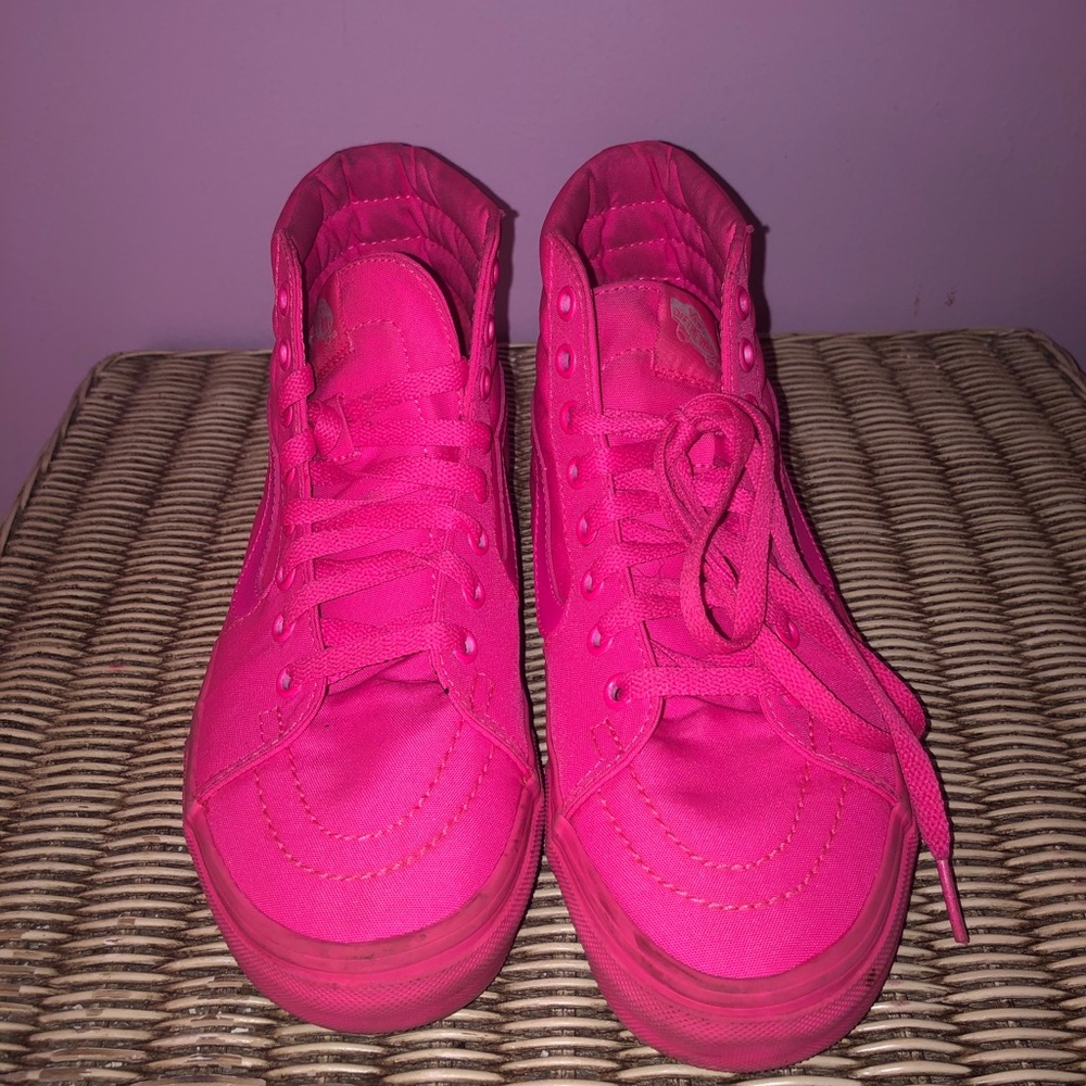 Pink high top vans